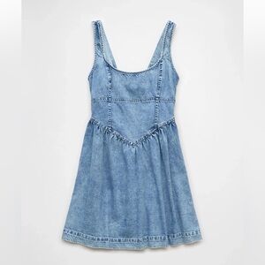 SOLDOUT! AE American Eagle corset fit and flare denim western dress size XL